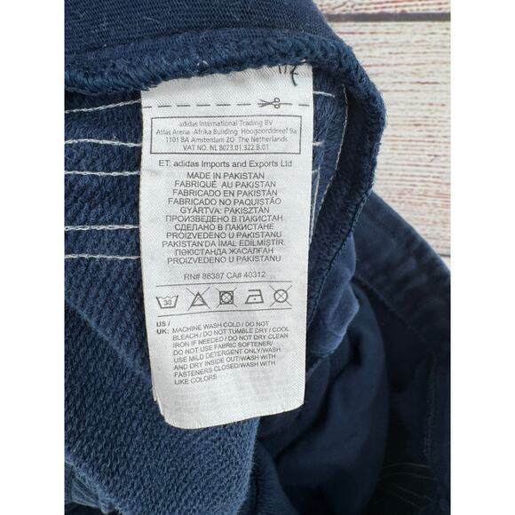 Adidas Originals Embroidered Trefoil Jogger Sweatpants Mens Large Blue White - Picture 9 of 13